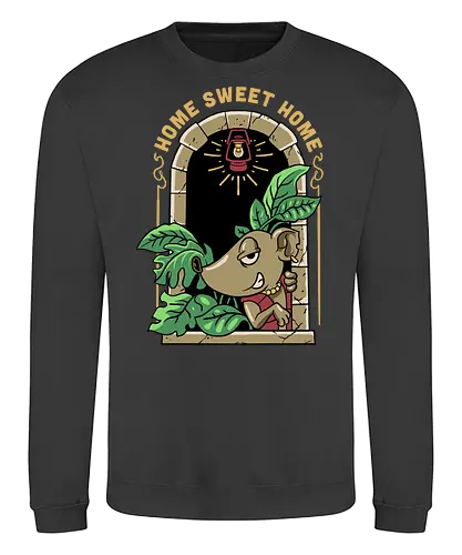 home sweet home  - introvert, trap, mouse, rat, animal, house, home, home sweet home, cool, campfire, hiking, camping, fun, funny, nature, indoor - Sweatshirt