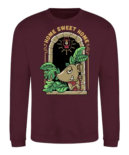 home sweet home  - introvert, trap, mouse, rat, animal, house, home, home sweet home, cool, campfire, hiking, camping, fun, funny, nature, indoor - Sweatshirt