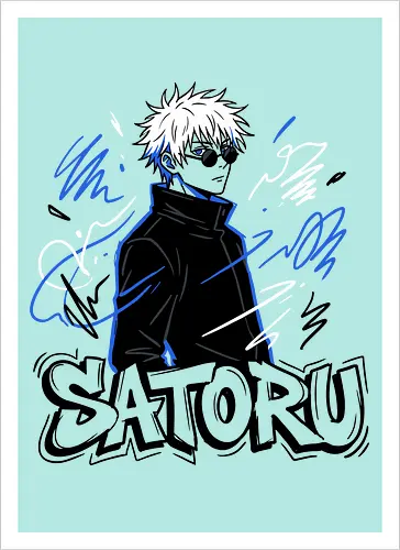 Satoru Gojo: Infinite Style - Jujutsu Sorcerer Urban Art