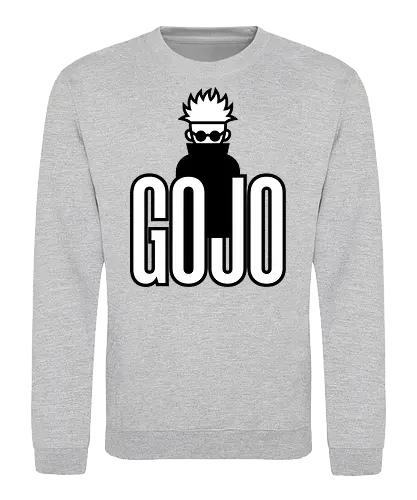 The Limitless Sorcerer - anime streetwear, strongest sorcerer, Japanese pop culture, Gojo Satoru, Jujutsu, minimalist anime shirt, black and white manga art, Gojo silhouette, JJK apparel, minimalist graphic tee, Satoru Gojo merch, clean anime design, manga silhouette, geek fashion - Sweatshirt