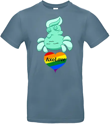 AxoLove (Regenbogen) - Axolotl, Axl, Liebe, Love, cute, Cartoon, comic, Tier, Regenbogen, Rainbow, queer, lgbtq, gay, lesbian, schwul, lesbisch, Wasser, Water - Standard T-Shirt