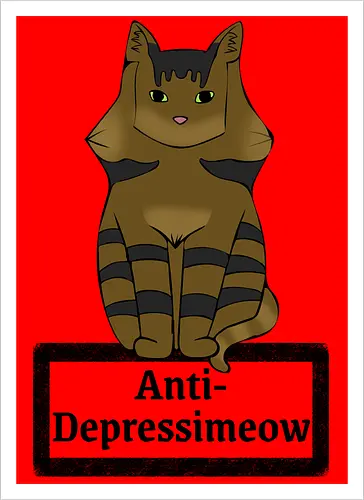 Anti-Depressimeow (schwarz)