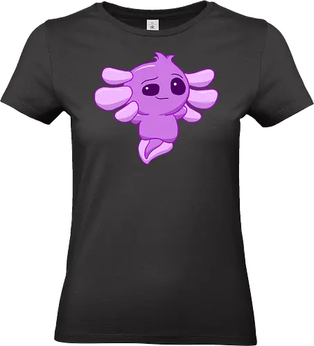Verschmitztes Axolotl - Axolotl, Axl, cute, Cartoon, comic, Tier, Wasser, Water, rosa, lila, violet, türkis, grün - Standard T-Shirt (Frauen)