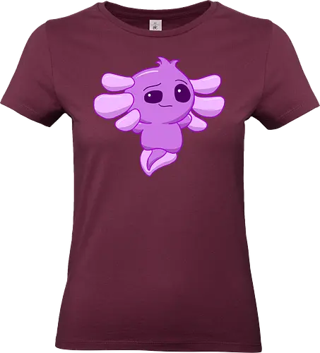 Verschmitztes Axolotl - Axolotl, Axl, cute, Cartoon, comic, Tier, Wasser, Water, rosa, lila, violet, türkis, grün - Standard T-Shirt (Frauen)