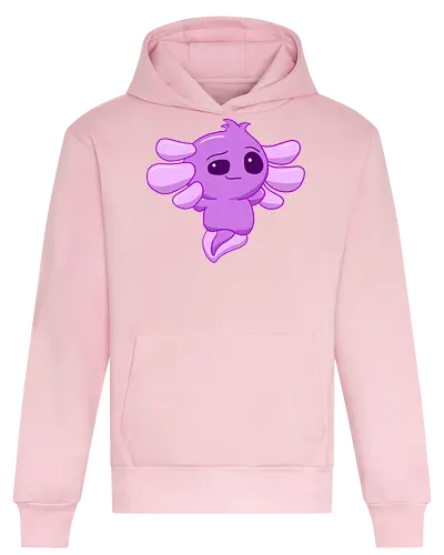 Verschmitztes Axolotl - Axolotl, Axl, cute, Cartoon, comic, Tier, Wasser, Water, rosa, lila, violet, türkis, grün - Heavyweight Hoodie