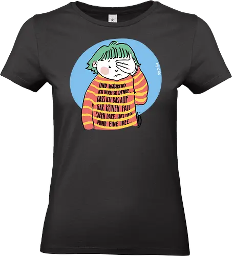 Expressio Praecox - Ringelpullisprüche, Ringeldinger, streifenweise, Spruch, Weisheit, Motivation, Ringelpulli, SprücheShirt, Cartoon Illustration, Statement, Handgezeichnet, Humor, Selbstironie, Streifenpulli, Spruchshirt, deutsch - Standard T-Shirt (Frauen)