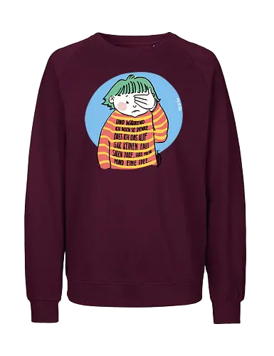 Expressio Praecox - Ringelpullisprüche, Ringeldinger, streifenweise, Spruch, Weisheit, Motivation, Ringelpulli, SprücheShirt, Cartoon Illustration, Statement, Handgezeichnet, Humor, Selbstironie, Streifenpulli, Spruchshirt, deutsch - Fairtrade Sweatshirt