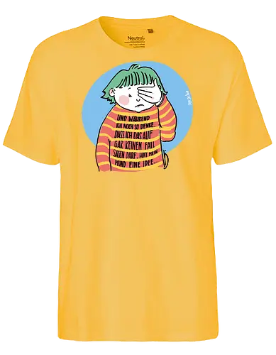Expressio Praecox - Ringelpullisprüche, Ringeldinger, streifenweise, Spruch, Weisheit, Motivation, Ringelpulli, SprücheShirt, Cartoon Illustration, Statement, Handgezeichnet, Humor, Selbstironie, Streifenpulli, Spruchshirt, deutsch - Fairtrade T-Shirt