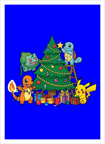 Pocket Christmas Tree Helpers - Festive Kanto Starters Design