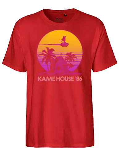 Kame House 86 - Dargon Ball, Kame House, Goku, Nimbus Cloud - Fairtrade T-Shirt