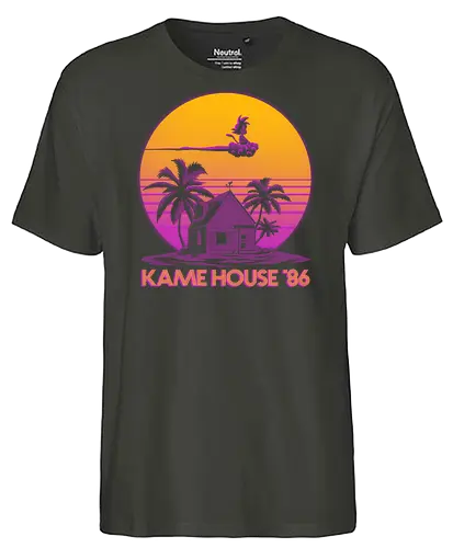 Kame House 86 - Dargon Ball, Kame House, Goku, Nimbus Cloud - Fairtrade T-Shirt