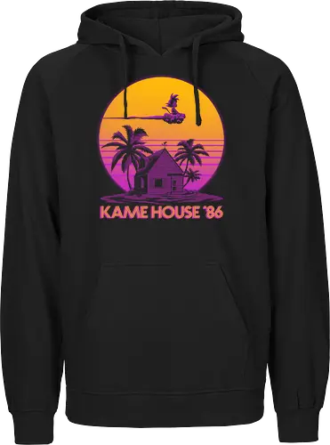 Kame House 86 - Dargon Ball, Kame House, Goku, Nimbus Cloud - Fairtrade Hoodie