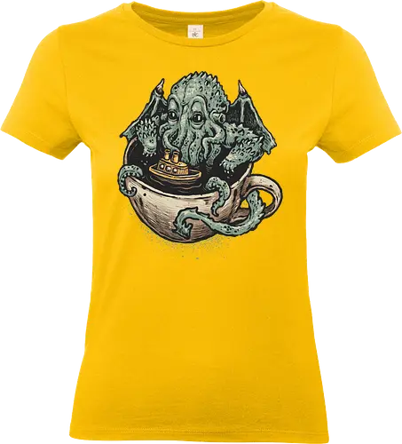 Coffee Now Destruction later - Novel, book, creature, fictional, fiction, character, cosmic, cute, funny, coffee, caffeine - Standard T-Shirt (Frauen)
