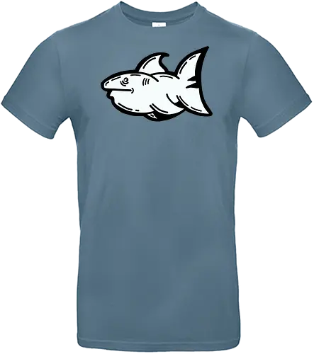 Hi the shark - Hai, fisch, shark, black, schwarz, grafik, weiß, fun, comic - Standard T-Shirt