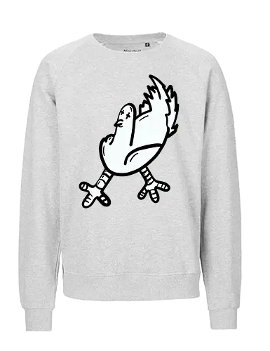 Taube tod - Vogel, taube, glück, comic, schwarz, weiß, grafik, cartoon - Fairtrade Sweatshirt