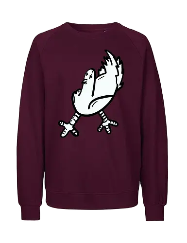 Taube tod - Vogel, taube, glück, comic, schwarz, weiß, grafik, cartoon - Fairtrade Sweatshirt
