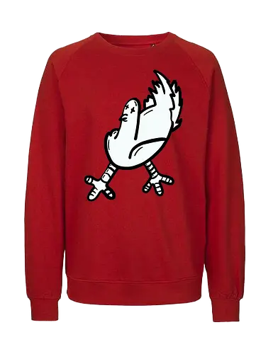Taube tod - Vogel, taube, glück, comic, schwarz, weiß, grafik, cartoon - Fairtrade Sweatshirt