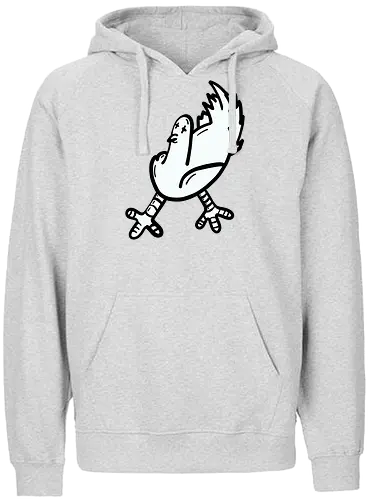 Taube tod - Vogel, taube, glück, comic, schwarz, weiß, grafik, cartoon - Fairtrade Hoodie