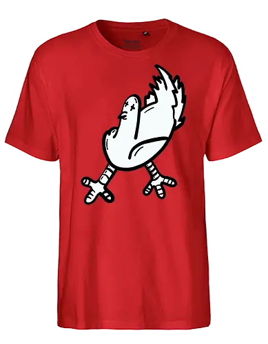 Taube tod - Vogel, taube, glück, comic, schwarz, weiß, grafik, cartoon - Fairtrade T-Shirt