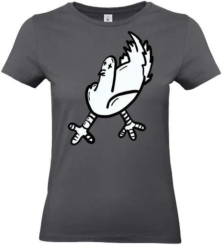 Taube tod - Vogel, taube, glück, comic, schwarz, weiß, grafik, cartoon - Standard T-Shirt (Frauen)
