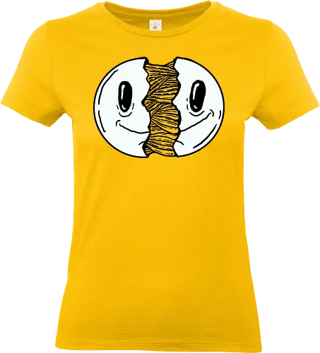 Smile open - Smile, smil, open, fun, comic, carton, humor, schwarz, weiß, grussel - Standard T-Shirt (Frauen)