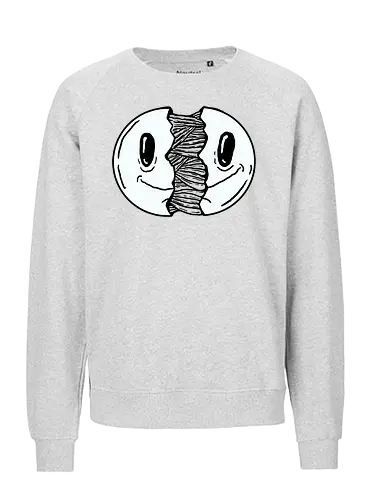 Smile open - Smile, smil, open, fun, comic, carton, humor, schwarz, weiß, grussel - Fairtrade Sweatshirt