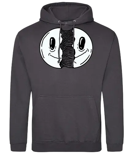 Smile open - Smile, smil, open, fun, comic, carton, humor, schwarz, weiß, grussel - Standard Hoodie