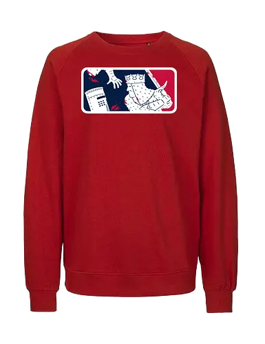 No-Pass League! - monty-python, movies, funny, black-knight, the-black-knight, sports, logo, mashup, baseball - Fairtrade Sweatshirt