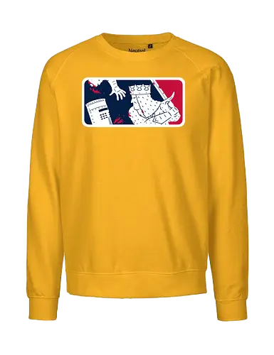 No-Pass League! - monty-python, movies, funny, black-knight, the-black-knight, sports, logo, mashup, baseball - Fairtrade Sweatshirt