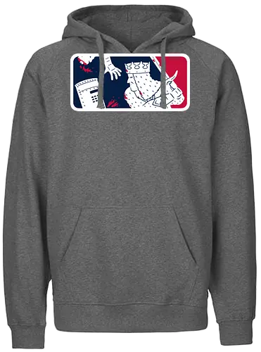No-Pass League! - monty-python, movies, funny, black-knight, the-black-knight, sports, logo, mashup, baseball - Fairtrade Hoodie