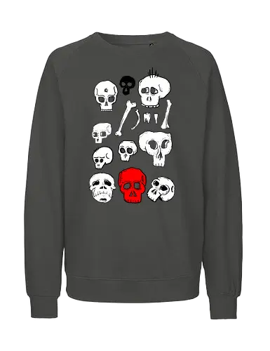 SCHÄDEL - Schädel, skull, todenkopf, tod, fun, ilustration, comic, art - Fairtrade Sweatshirt