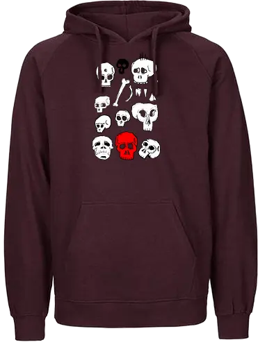SCHÄDEL - Schädel, skull, todenkopf, tod, fun, ilustration, comic, art - Fairtrade Hoodie