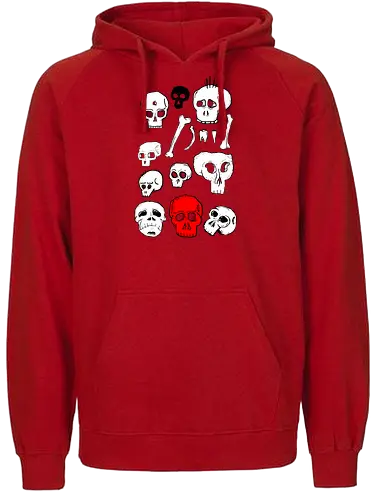 SCHÄDEL - Schädel, skull, todenkopf, tod, fun, ilustration, comic, art - Fairtrade Hoodie