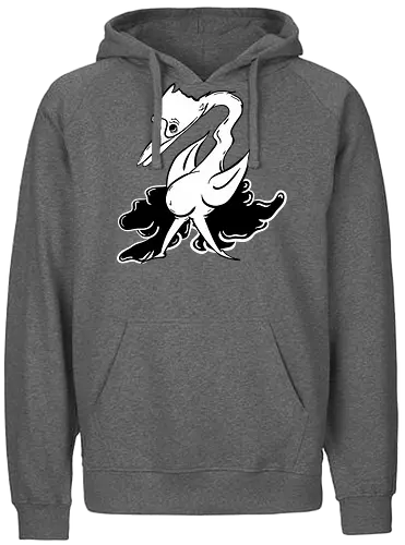 Vogel cosy - Vogel, fun, ilustration, comic, schwarz, weiß, style, weird, seltsam - Fairtrade Hoodie