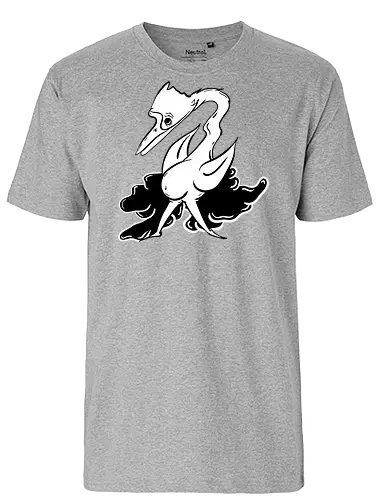 Vogel cosy - Vogel, fun, ilustration, comic, schwarz, weiß, style, weird, seltsam - Fairtrade T-Shirt