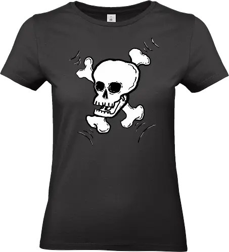 Skull - Skull, todenkopf, knochen, schädel, art, fun, ilustration, comic, schwarz, humor - Standard T-Shirt (Frauen)