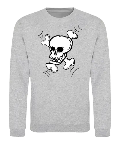 Skull - Skull, todenkopf, knochen, schädel, art, fun, ilustration, comic, schwarz, humor - Sweatshirt