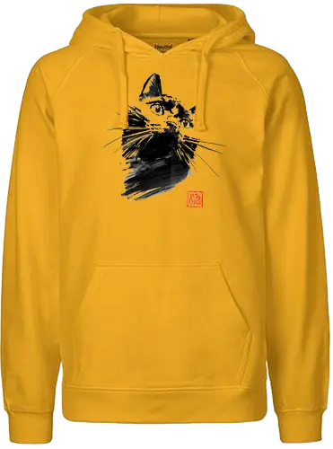 chat - cat, sumie, japan - Fairtrade Hoodie