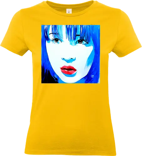  noriko blue - noriko, sumie, japan, woman - Standard T-Shirt (Frauen)