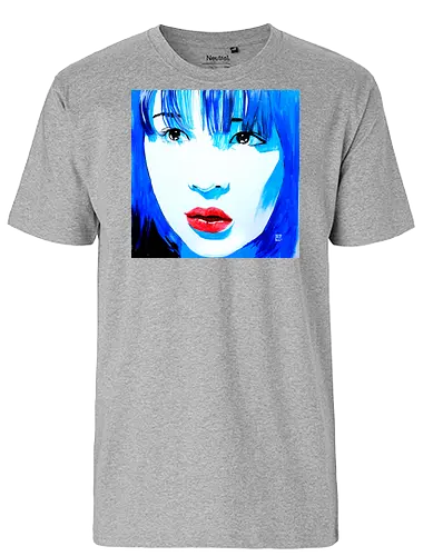  noriko blue - noriko, sumie, japan, woman - Fairtrade T-Shirt