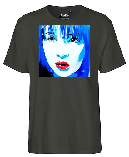  noriko blue - noriko, sumie, japan, woman - Fairtrade T-Shirt