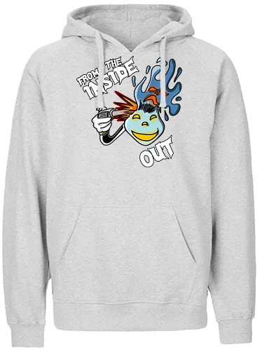 Von innen nach außen  - dunkler Humor, schwarzer Humor, Gothic Stil, Grunge Design, Street Art Look, edgy Kunst, alternative Mode, düstere Ästhetik, provokantes Design, underground Kunst, urbaner Stil, makabre Kunst, sarkastischer Humor, rebellischer Look, unheimliche Grafik, moderne Gothic Kunst, grunge Ästhetik, subkultureller Stil, künstlerische Provokation, finsteres Design, ironischer Humor, alternative Kunst, dunkle Street Art, visuelles Statement, edgy Illustration - Fairtrade Hoodie