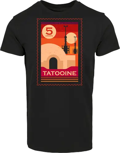 Twin Suns Retro Postage Stamp