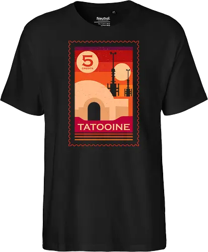 Twin Suns Retro Postage Stamp