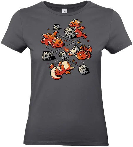 Tiny Dragons Party - dragons, cute, d20 dice, dm, Pen and Paper, dungeon master, fantasy, funny, gamer, geek, kawaii, nerdy, roll, rpg gamer, tabletop gaming - Standard T-Shirt (Frauen)