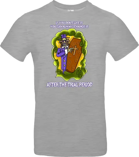 Lustiger Cartoon-Sarg mit dunklem Goth-Horrorhumor