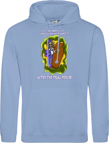 Lustiger Cartoon-Sarg mit dunklem Goth-Horrorhumor