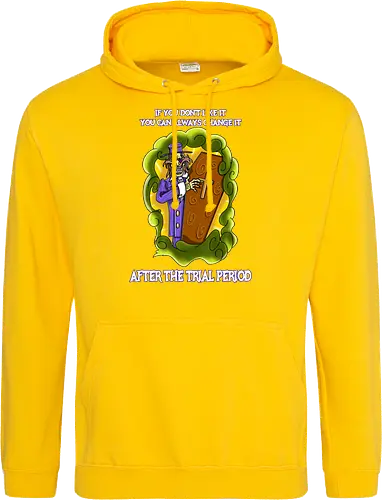 Lustiger Cartoon-Sarg mit dunklem Goth-Horrorhumor