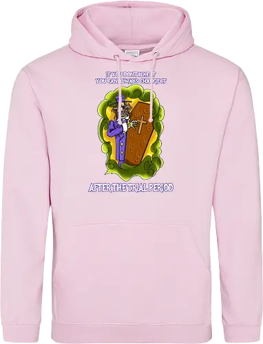 Lustiger Cartoon-Sarg mit dunklem Goth-Horrorhumor