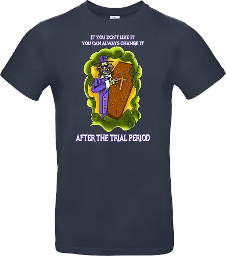 Lustiger Cartoon-Sarg mit dunklem Goth-Horrorhumor